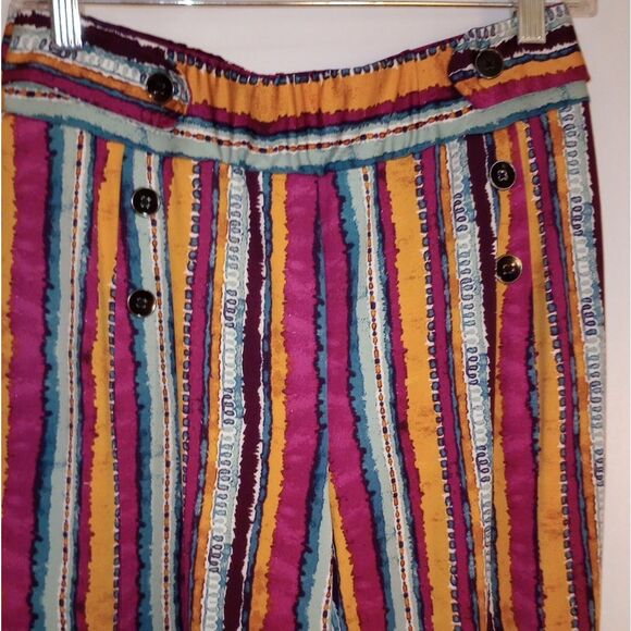 🆕👖Robert Louis Wide Leg Striped Pants, Sz M - Picture 3 of 5